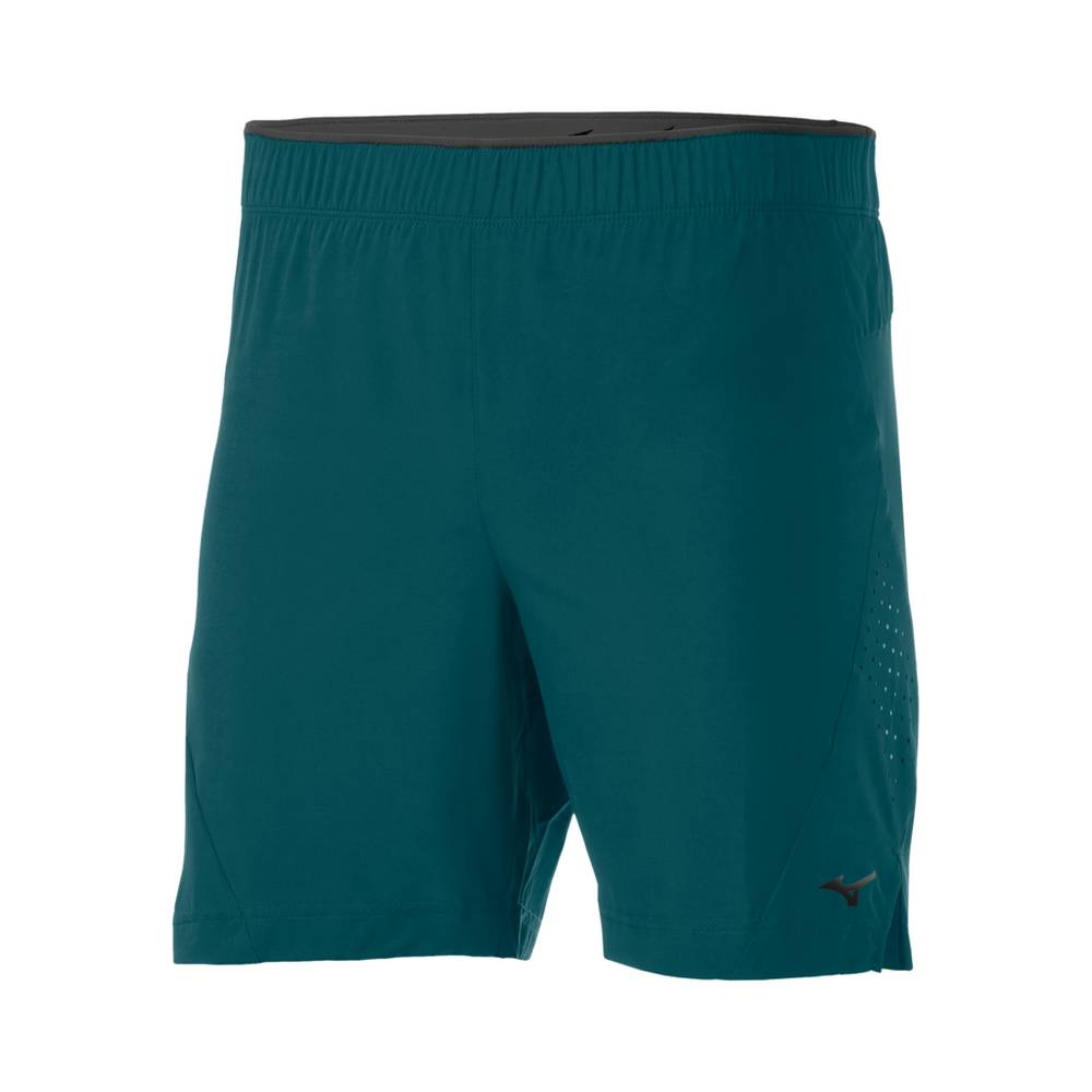 Pantaloncini Mizuno Running Alpha 7" Uomo - Verdi - 14057-RNDF